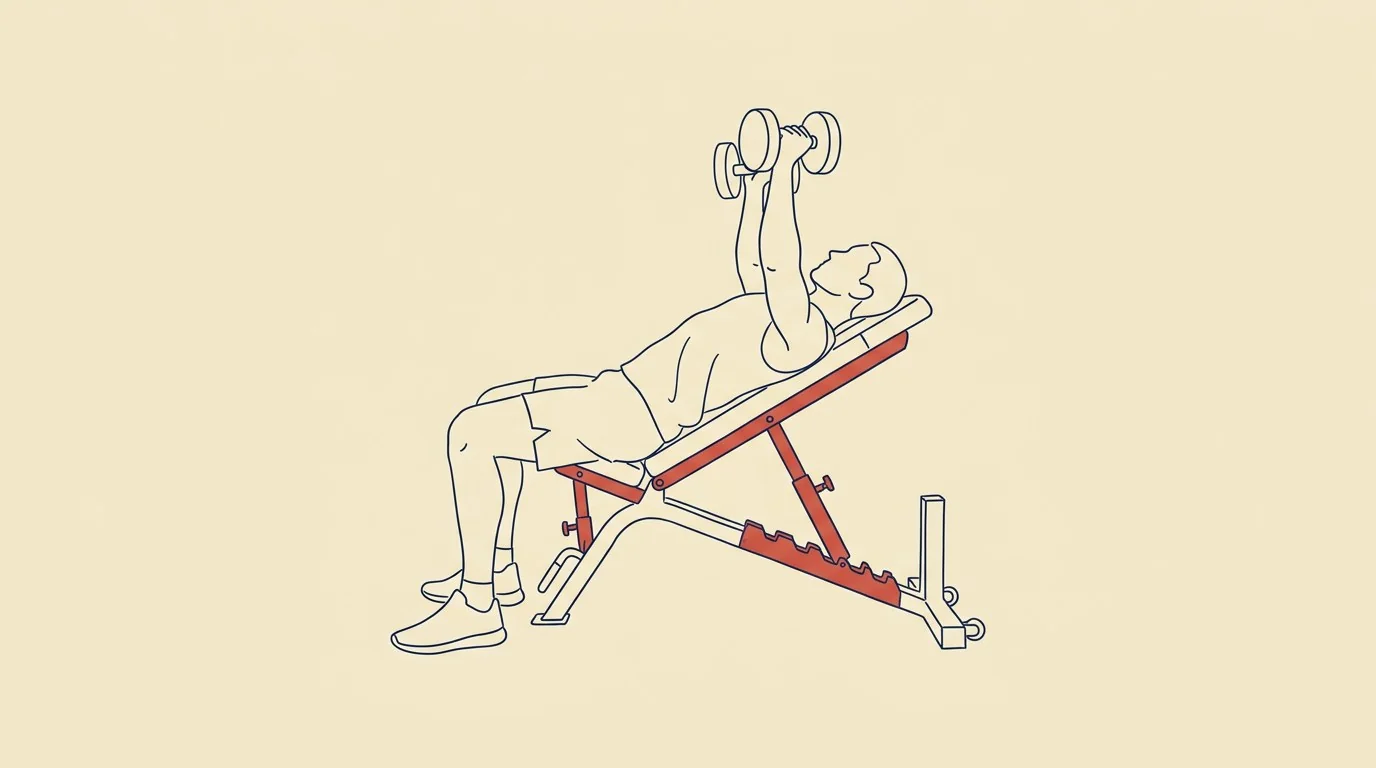 Incline dumbbell press – hantelpress på skrå benk